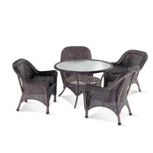 Ronda PE Rattan mesa de comedor silla Set